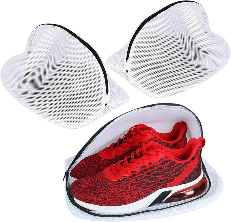 Vivifying Shoe Washing Bag, Set of 3 Mesh Shoe Laundry Bags with Zip Closure for Sneakers, Running Shoes, Socks, Bras - Image 1